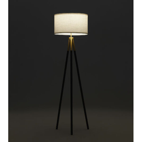 Levi Brass LED Floor Lamp, image 3