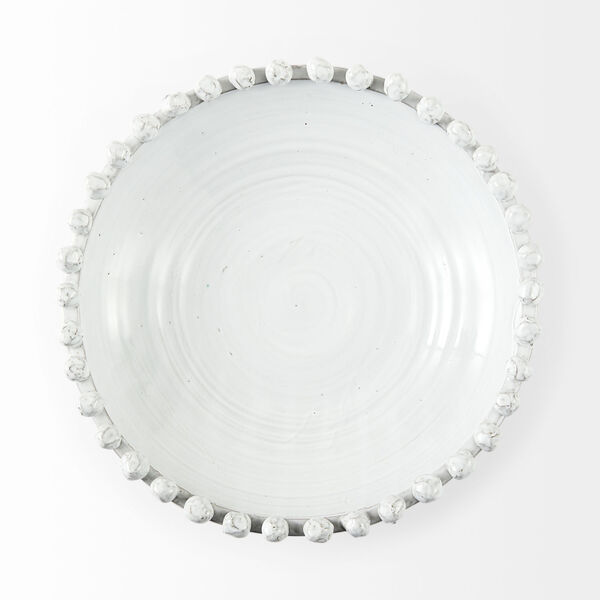 Basin Off-White Ceramic Decorative Bowl, image 2