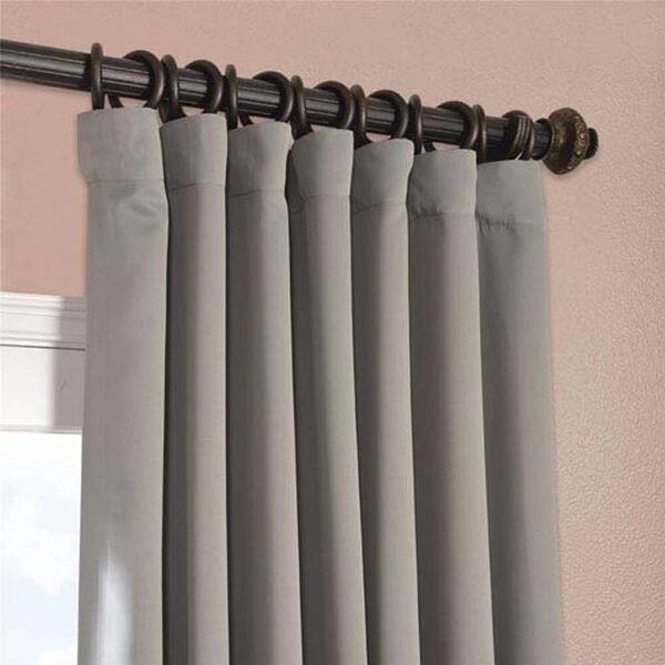 Grey 84 x 100-Inch Double Wide Blackout Curtain Single Panel, image 2