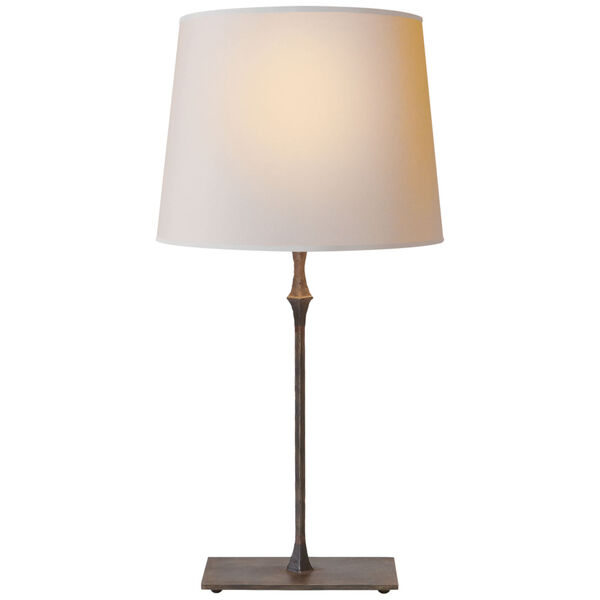 Dauphine Bedside Lamp in Aged Iron with Natural Paper Shade by Studio VC, image 1