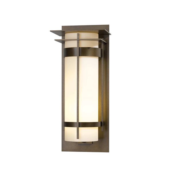 Banded Bronze 11-Inch One-Light Outdoor Sconce with Top Plate, image 1