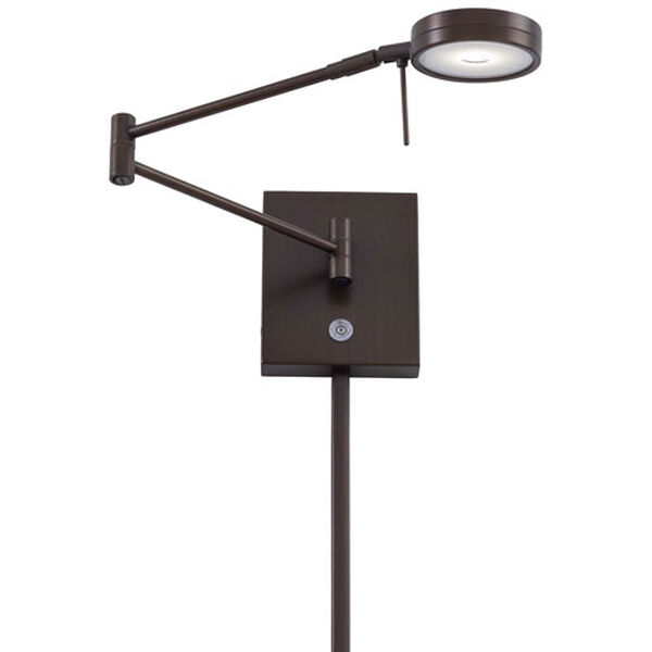Apothecary Copper Bronze LED Swing Arm Wall Lamp, image 1