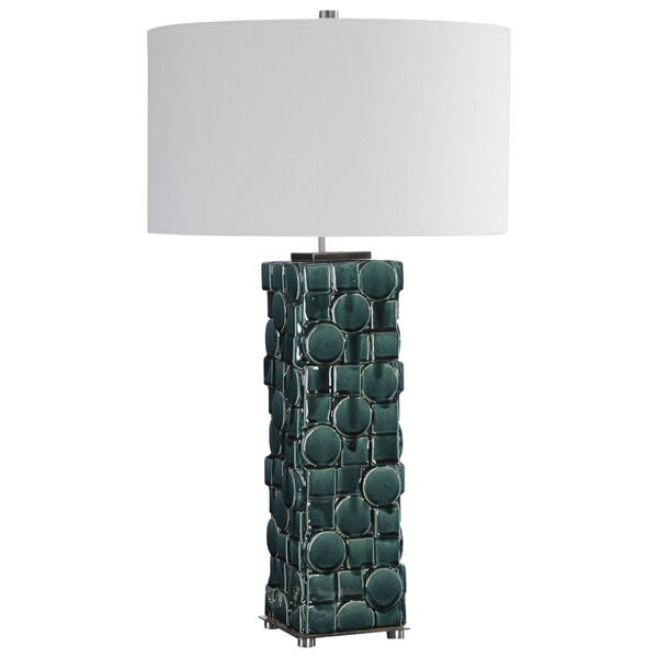 Geometry Green One-Light Table Lamp, image 1