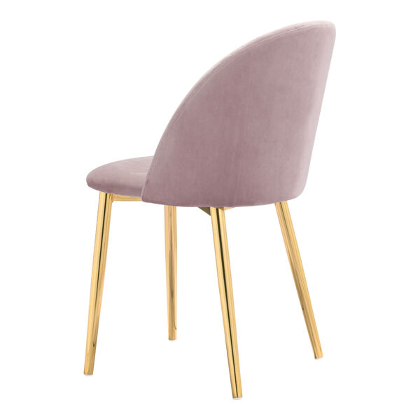 Cozy Pink and Gold Dining Chair, Set of Two, image 6