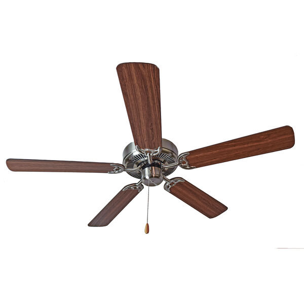 Basic-Max Satin Nickel, Walnut, and Pecan 52-Inch Ceiling Fan, image 1