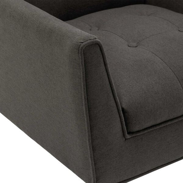 Take A Seat Dark Gray Fabric Espresso Andy Accent Chair, image 3