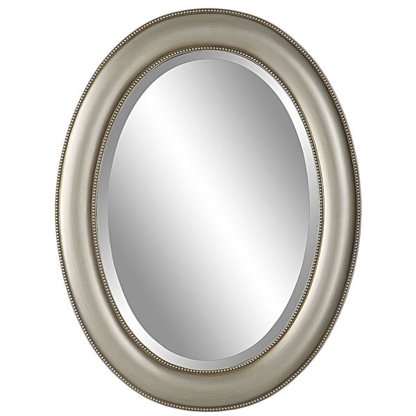 Aster Metallic Silver Oval Wall Mirror, image 2
