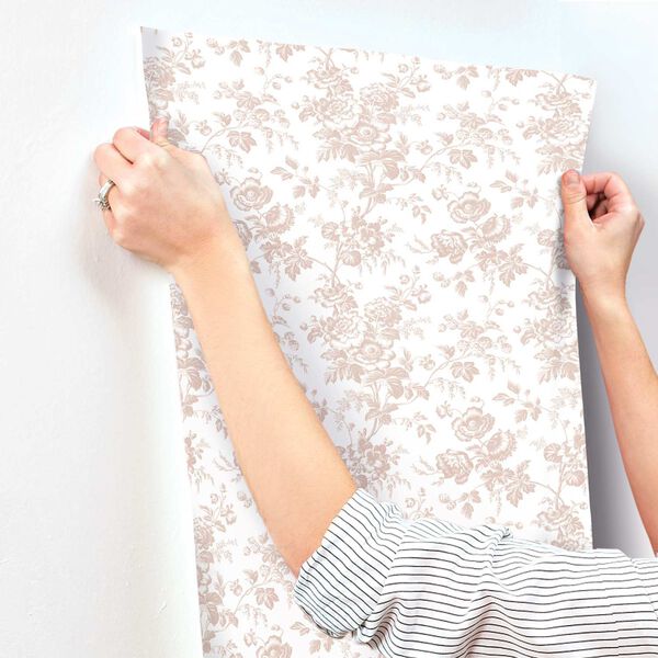 Anemone Toile Blush Wallpaper, image 6