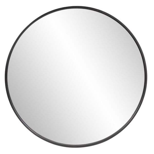 Copenhagen Brushed Black Round Wall Mirror, image 1