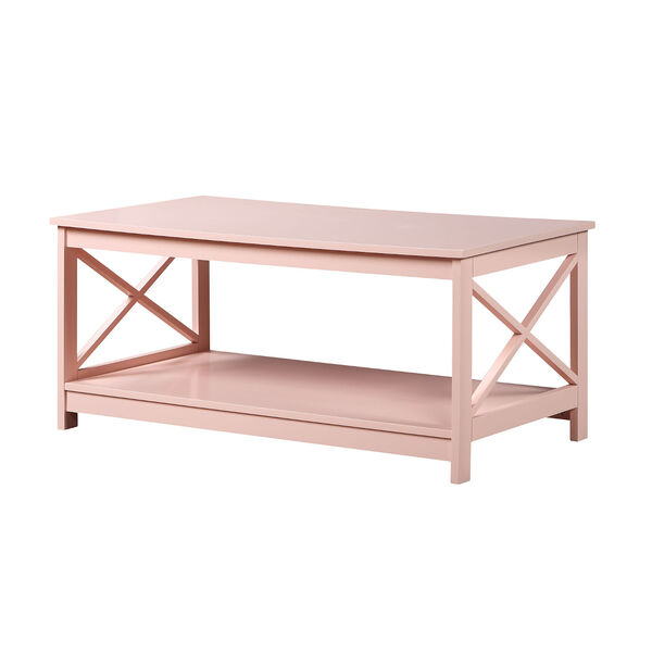 Oxford Blush Pink Coffee Table with Shelf, image 1