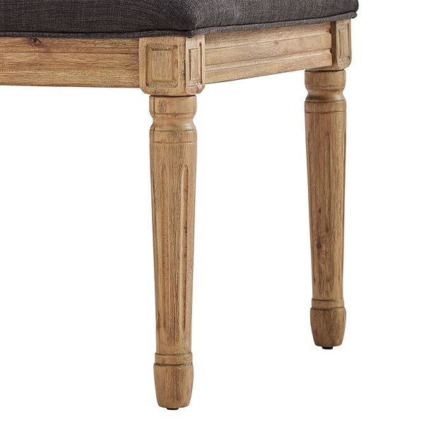 Eliza Dark Grey Linen Wood Side Chair, Set of 2, image 5