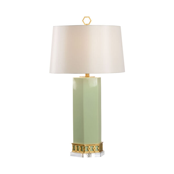 Shayla Copas Pistachio and Antique Gold Leaf One-Light Table Lamp, image 1