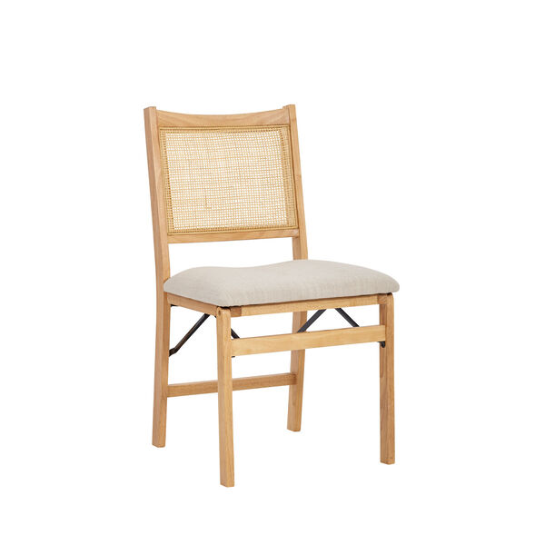 Rogue Natural and Beige Folding Dining Side Chair, image 1