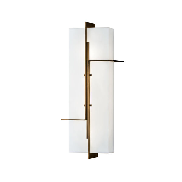 Matrix Aged Brass LED Outdoor Wall Mount, image 1