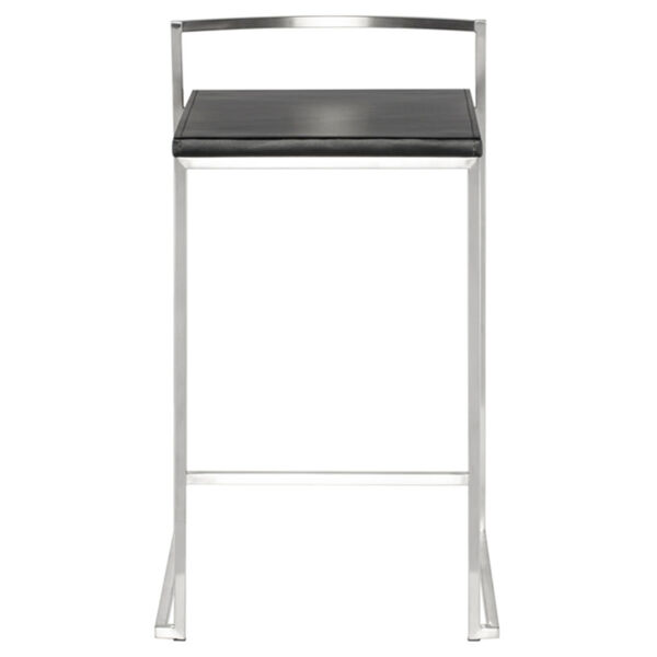 Genoa Black and Silver Counter Stool, image 2