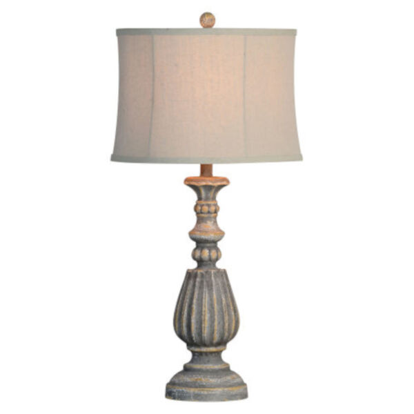 Hazel Distressed Rich Gray One-Light Table Lamp Set of Two, image 1