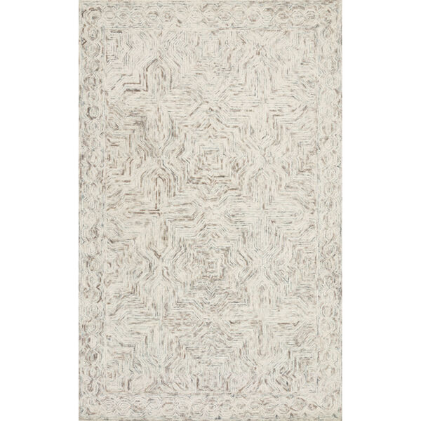 Ziva Neutral 2 Ft. 6 In. x 9 Ft. 9 In. Hand Tufted Rug, image 1