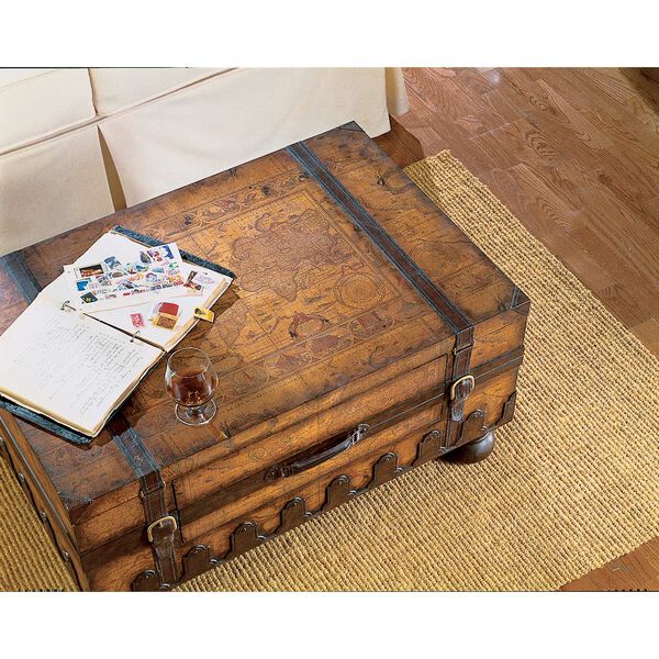 Heritage Genuine Leather Trunk Table, image 7