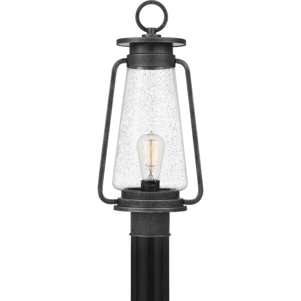 Sutton Speckled Black One-Light Outdoor Post Mount, image 3