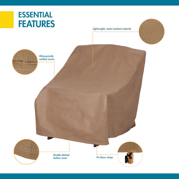 Essential Latte 32-Inch Patio Adirondack Chair Cover, image 3