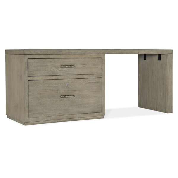 Linville Falls Smoked Gray 72-Inch Desk with Lateral File, image 1