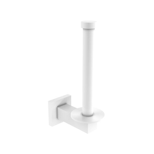 Montero Matte White Four-Inch Upright Toilet Tissue Holder and Reserve Roll Holder, image 1
