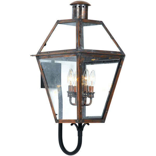 Webster Aged Copper Four-Light Outdoor Wall Sconce, image 1