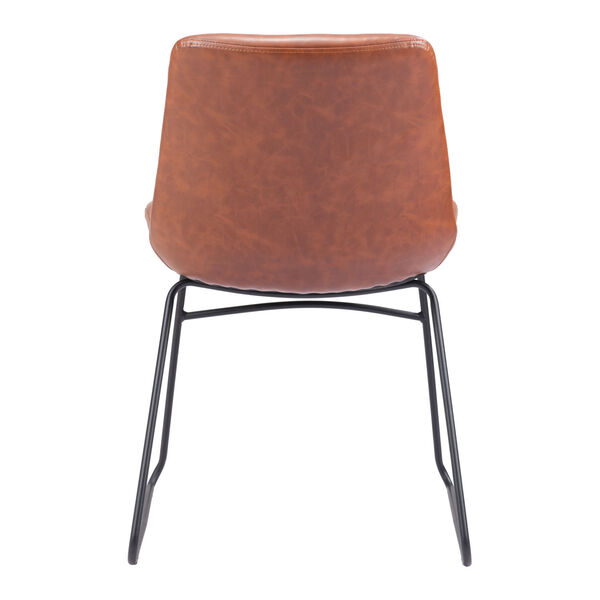 Tammy Vintage Brown and Matte Black Dining Chair, image 4