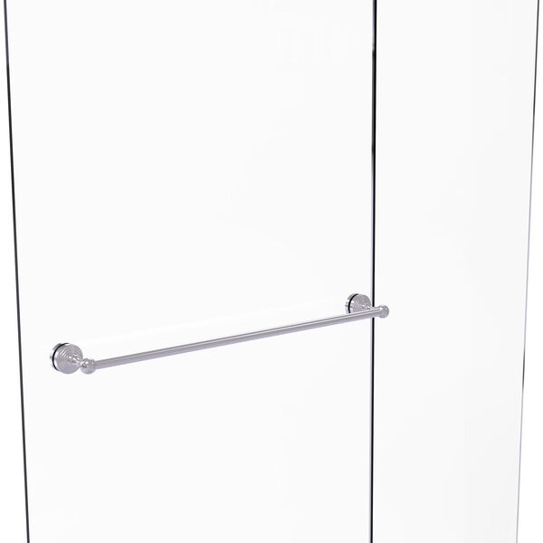 Waverly Place Satin Chrome 30-Inch Shower Door Towel Bar, image 1