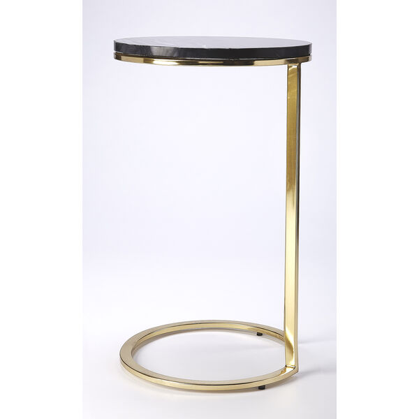 Martel Marble and Metal Side Table, image 3