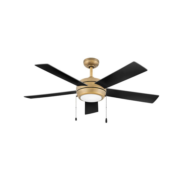Croft Heritage Brass 52-Inch LED Pull Chain Ceiling Fan, image 1
