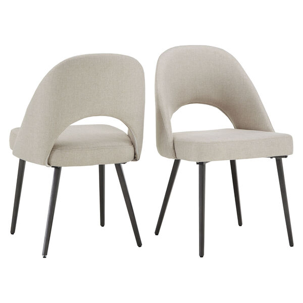 Xavier Beige and Black Dining Chair, Set of Two, image 6