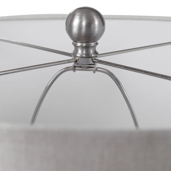 Felipe Brushed Nickel and Gray Table Lamp, image 4