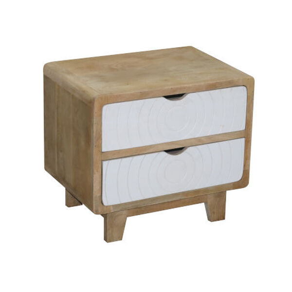 Outbound Natural and Chalk White Nightstand, image 1