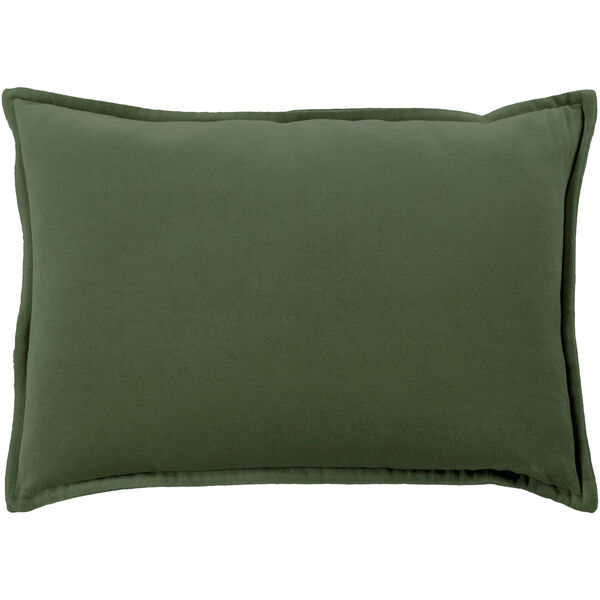 Cotton Velvet Dark Green 13 x 19 In. Throw Pillow, image 1