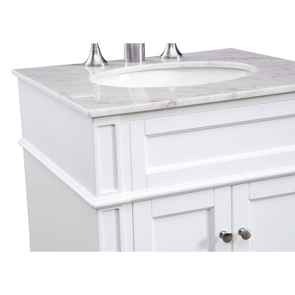 Park Ave Frosted White Vanity Washstand, image 3