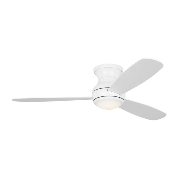 Orbis Matte White 52-Inch LED Hugger Ceiling Fan, image 1