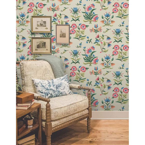 Heirloom Floral Taupe and Multi Peel and Stick Wallpaper, image 1