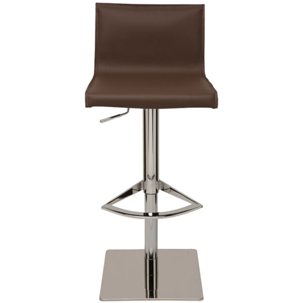 Colter Dark Brown and Silver Adjustable Stool, image 2