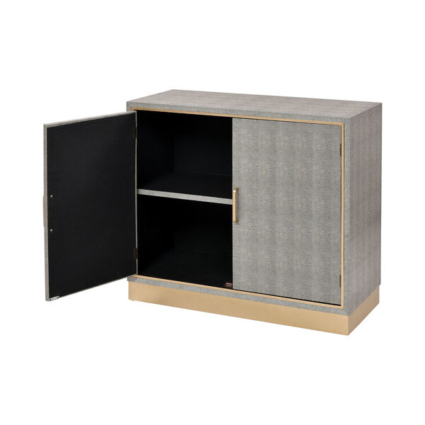 Sands Point Grey and Gold Two-Door Cabinet, image 6