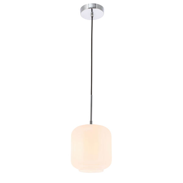 Collier Chrome Seven-Inch One-Light Mini Pendant with Frosted White Glass, image 4