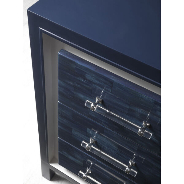 Signature Designs Navy and Polished Nickel Invicta Hall Chest, image 3