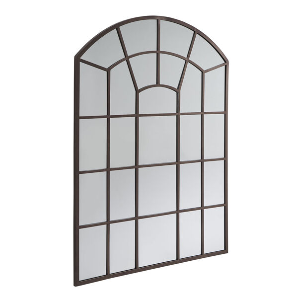 Laurel Bronze Arched Windowpane Wall Mirror, image 2