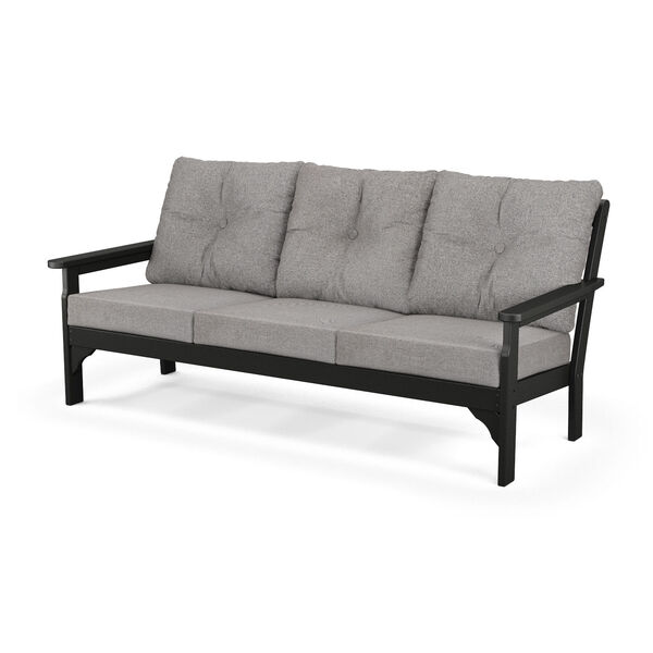 Vineyard Black and Grey Mist Deep Seating Sofa, image 1