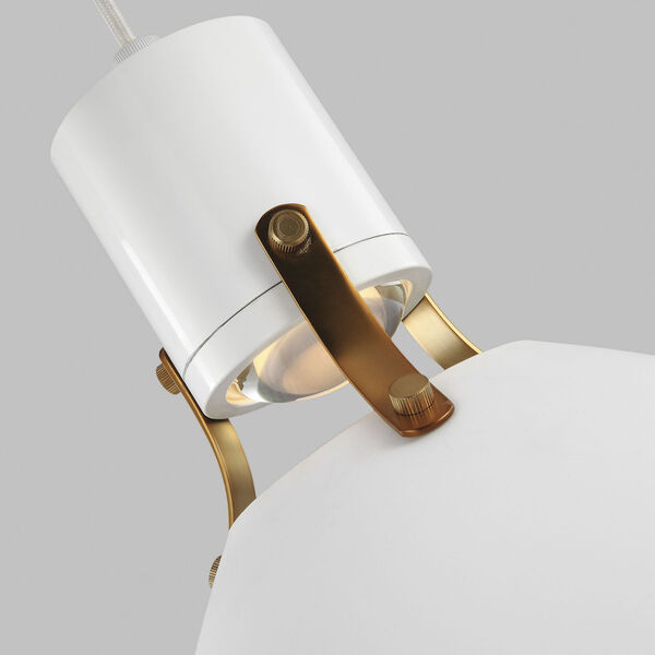 Brynne Flat White 17-Inch LED Dome Pendant, image 5