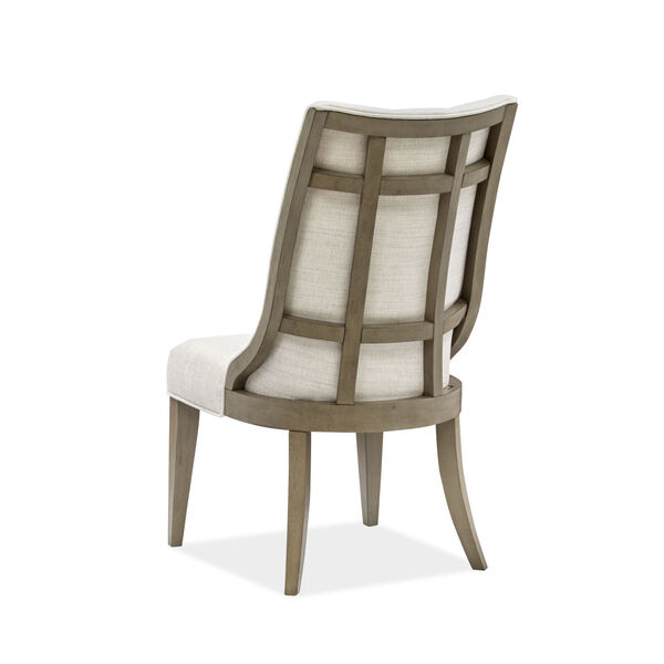 Bellevue Manor Brown and White Dining Arm Chair with Upholstered Seat and Back, image 2