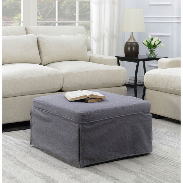 Designs4Comfort Folding Bed Ottoman in Soft Gray, image 1