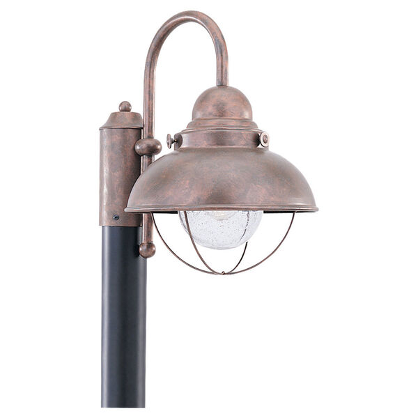 River Station Copper One-Light Outdoor Post Mount, image 1
