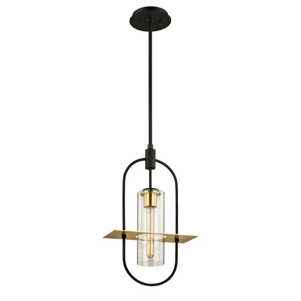 Smyth Dark Bronze One-Light Outdoor Pendant  with Clear Glass, image 1
