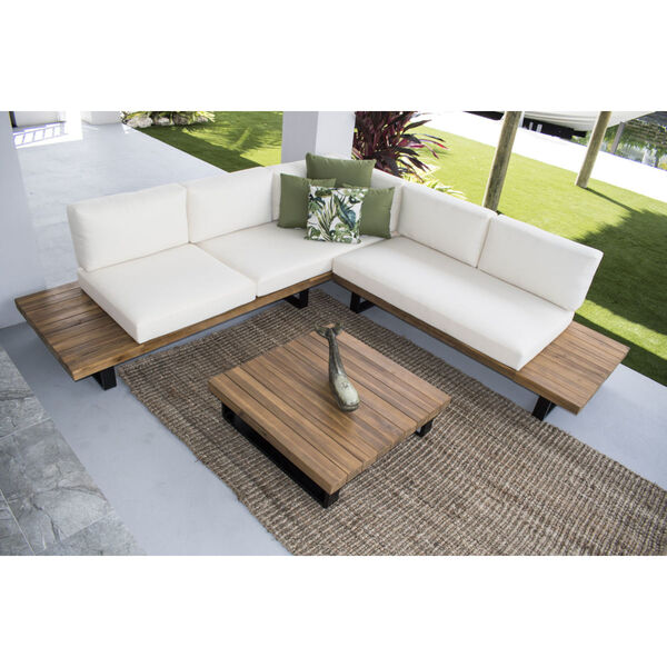 Normans Cay Three-Piece Sectional with Cabana Regatta Cushions, image 1